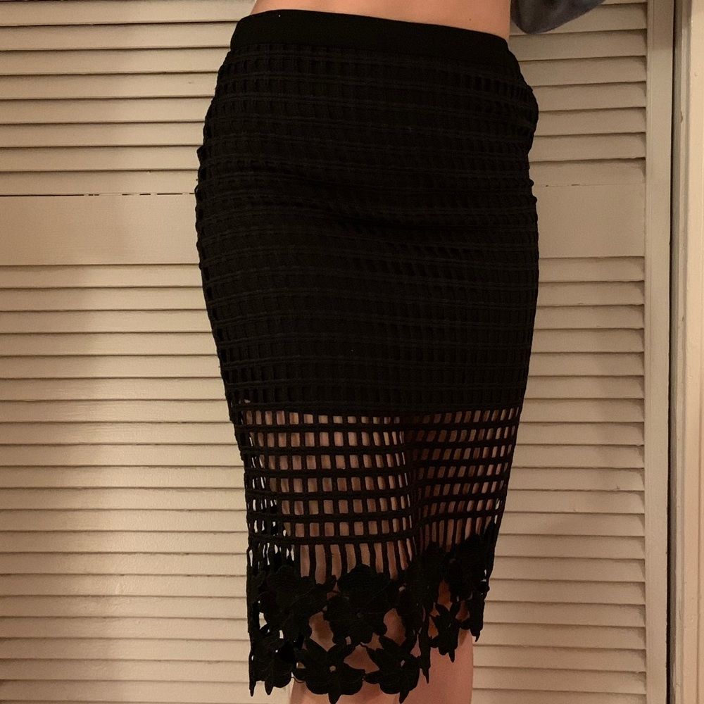 Lush black lace skirt size small